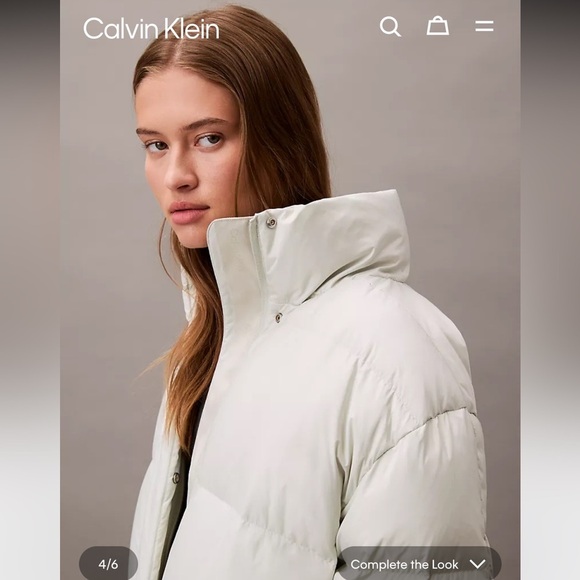 Calvin Klein Long Down Puffer Jacket sz XL - Picture 10 of 14